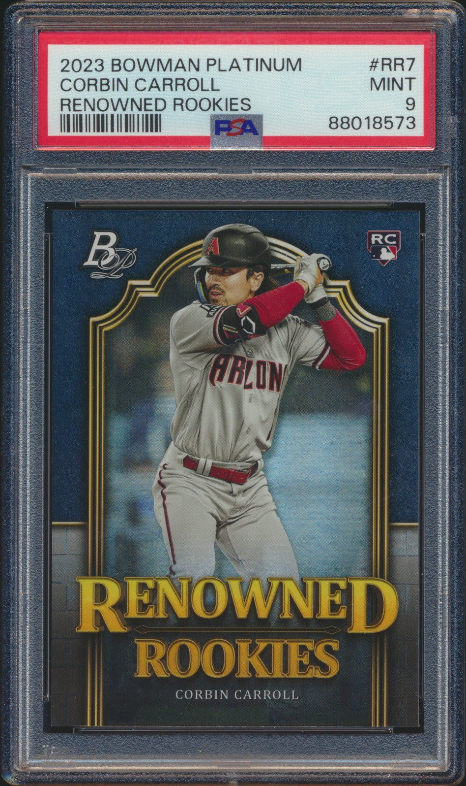 2023 Bowman Platinum Renowned Rookies Corbin Carroll RC PSA 9