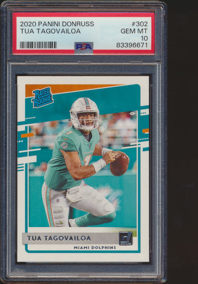 2020 Donruss Tua Tagovailoa RC PSA 10