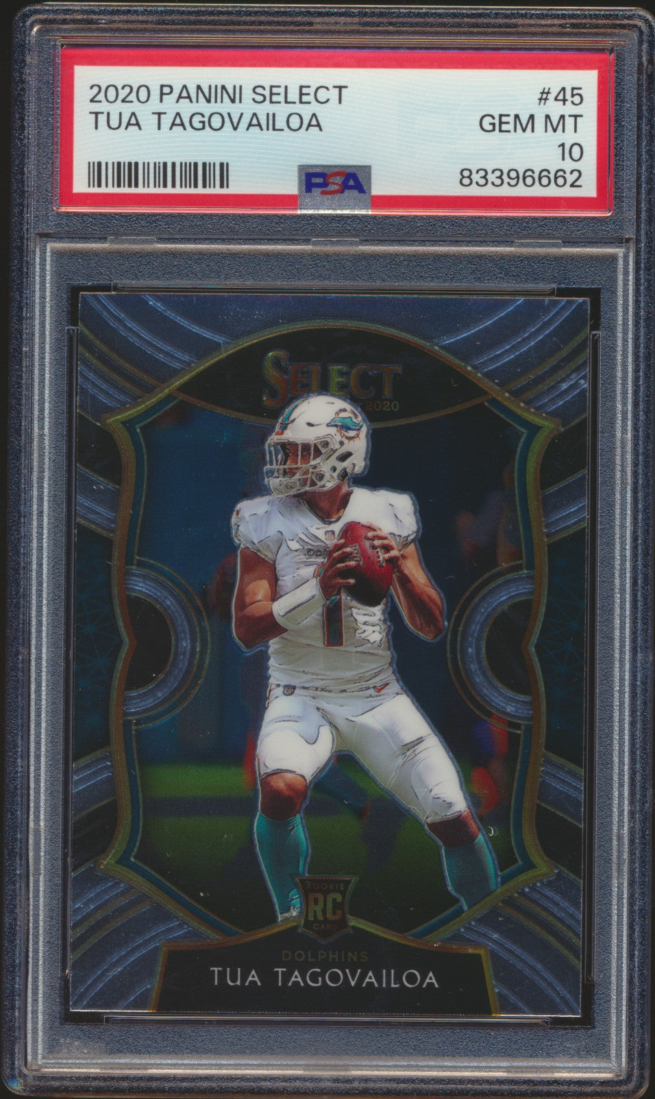 2020 Panini Select Tua Tagovailoa RC PSA 10