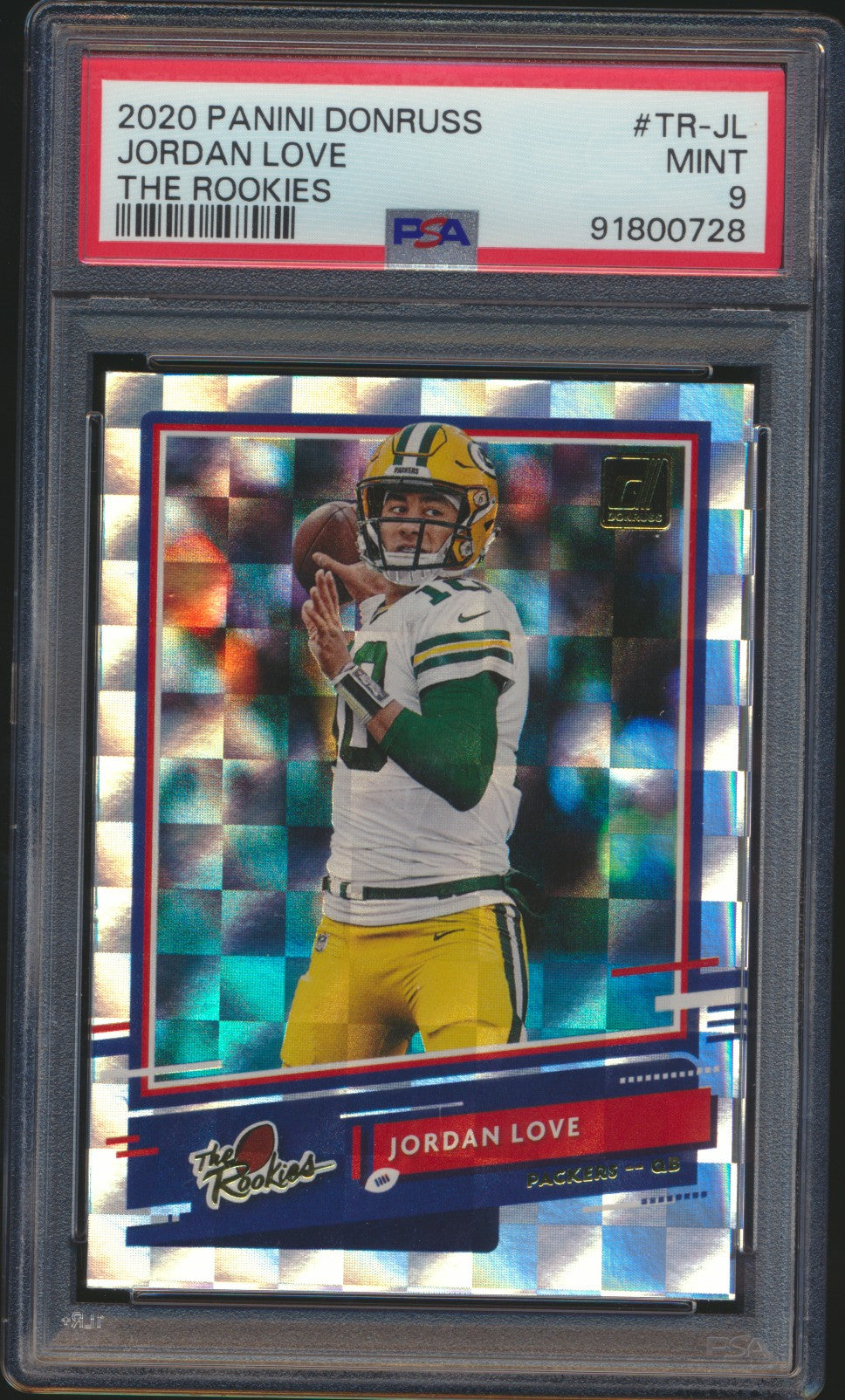 2020 Donruss The Rookies Jordan Love PSA 9
