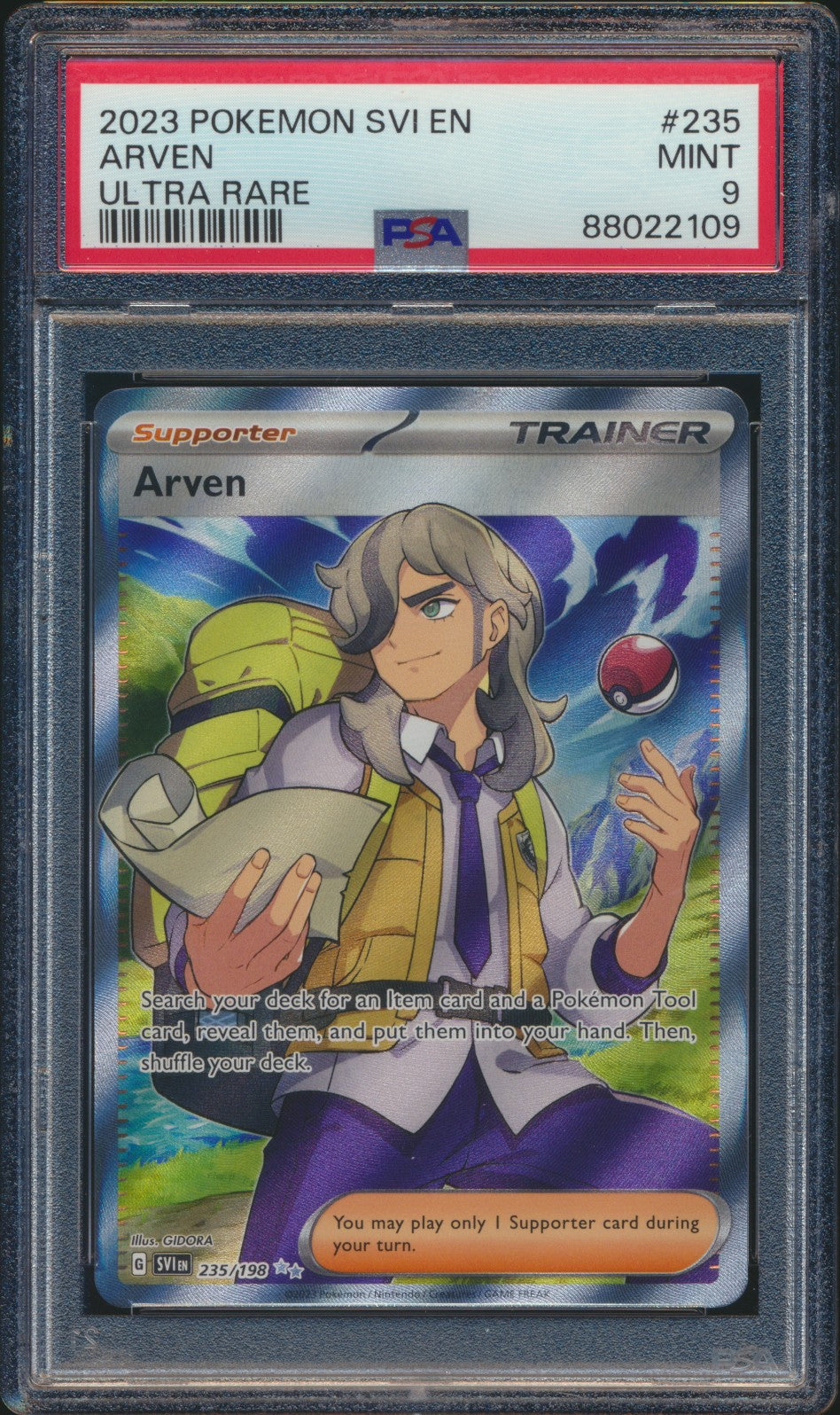 2023 Pokemon SVI EN Arven Ultra Rare PSA 9