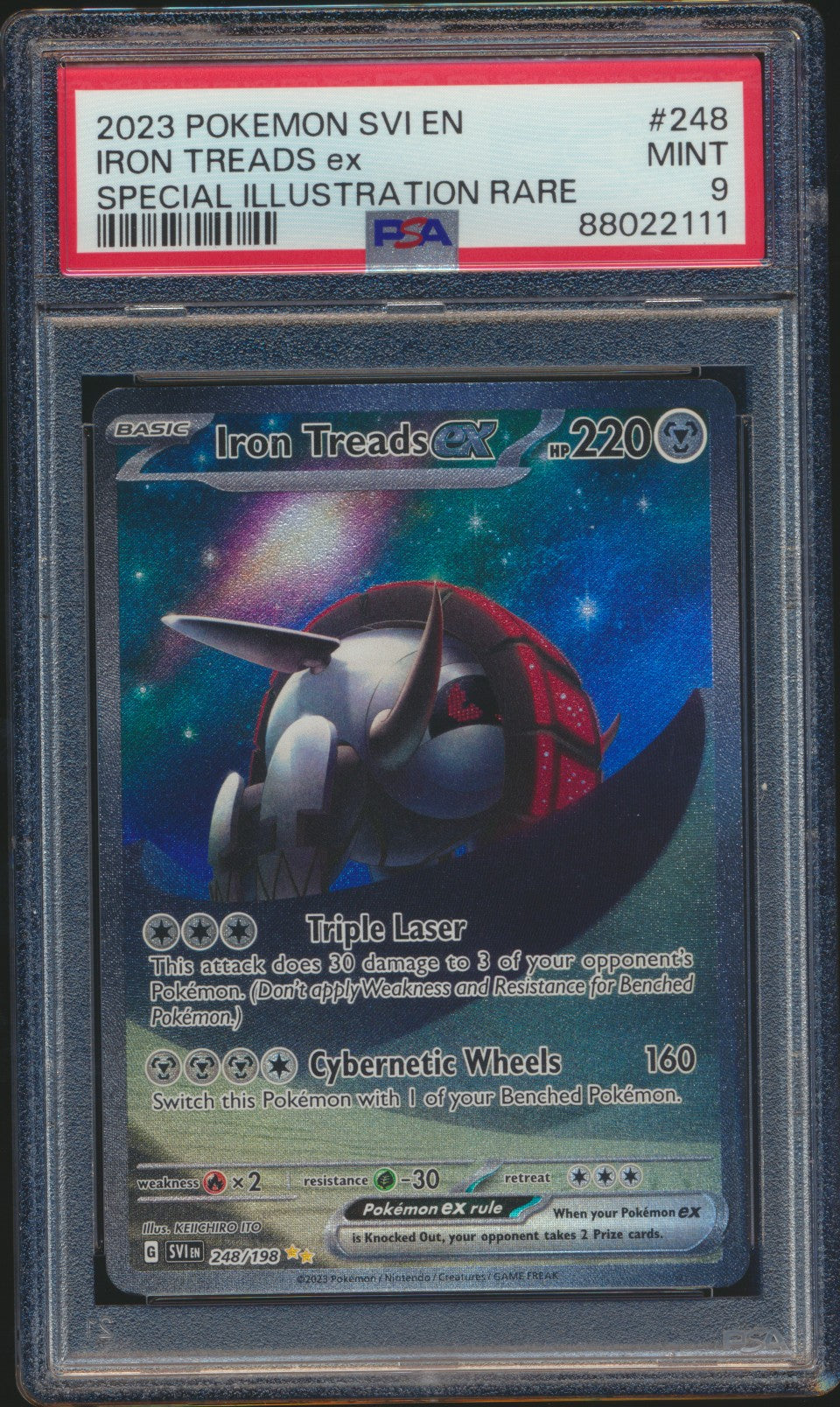 2023 Pokemon SVI EN Iron Treads ex Special Illustration Rare PSA 9