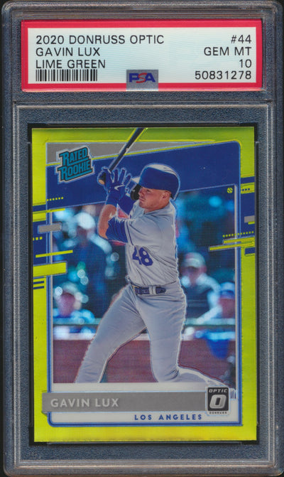 2020 Optic Lime Green Gavin Lux RC PSA 10
