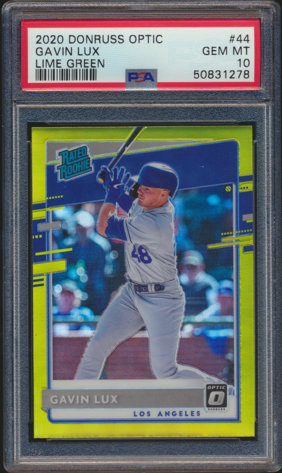 2020 Optic Lime Green Gavin Lux RC PSA 10