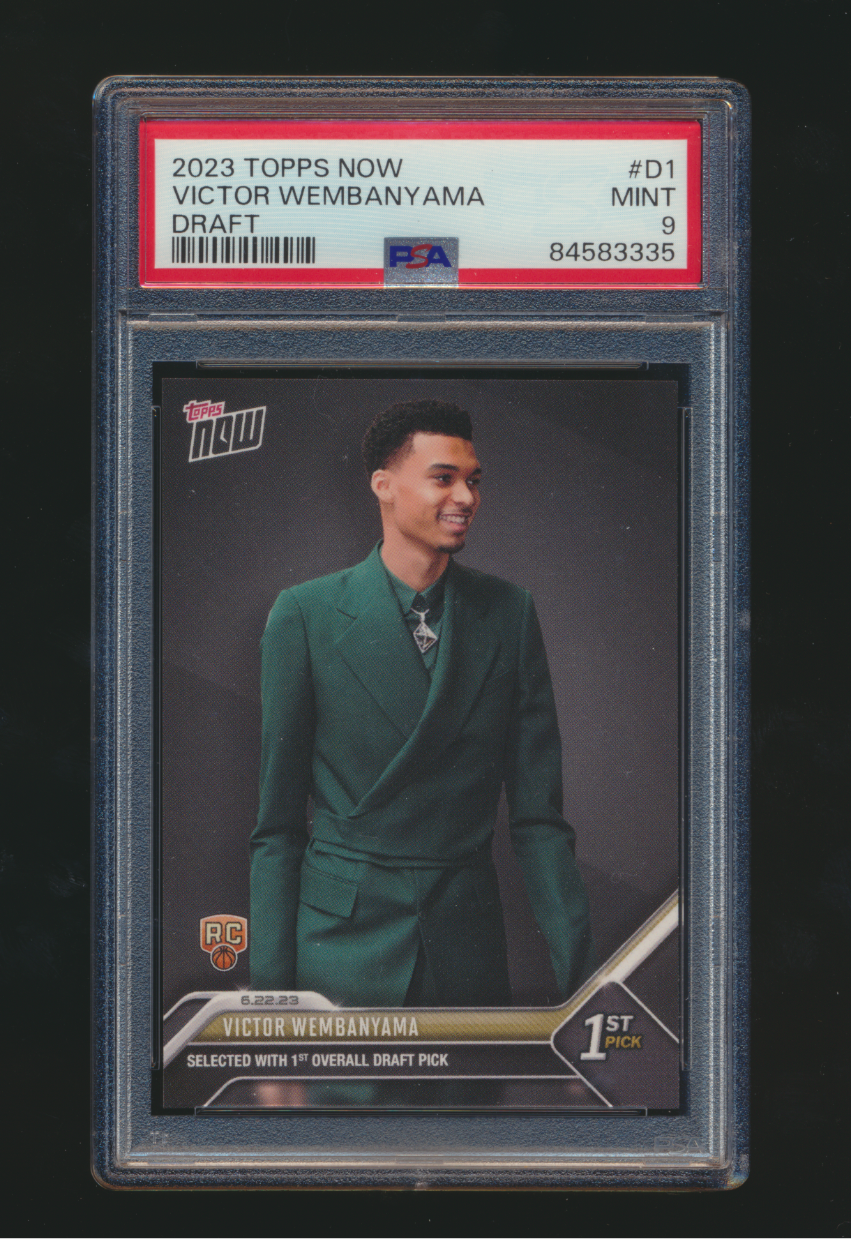 2023 Topps Now Victor Wembanyama Draft RC PSA 9