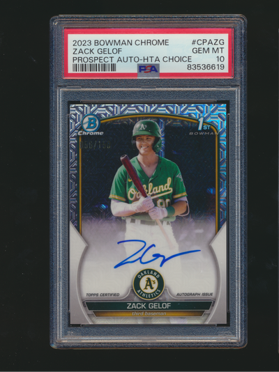 2023 Bowman Chrome Zack Gelof Prospect Auto /150 - PSA 10