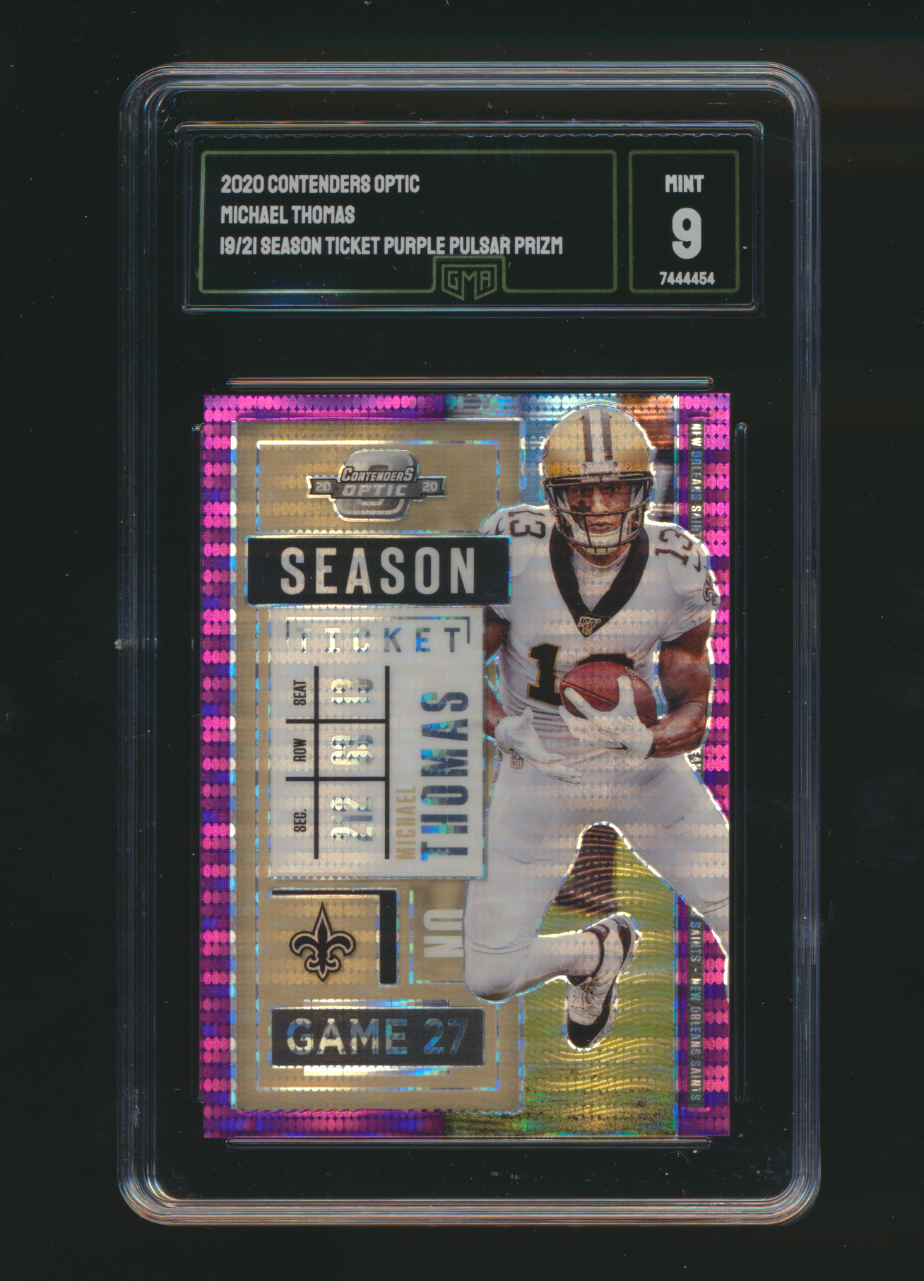 2020 Contenders Optic Michael Thomas Purple Pulsar Prizm /21 Mint 9
