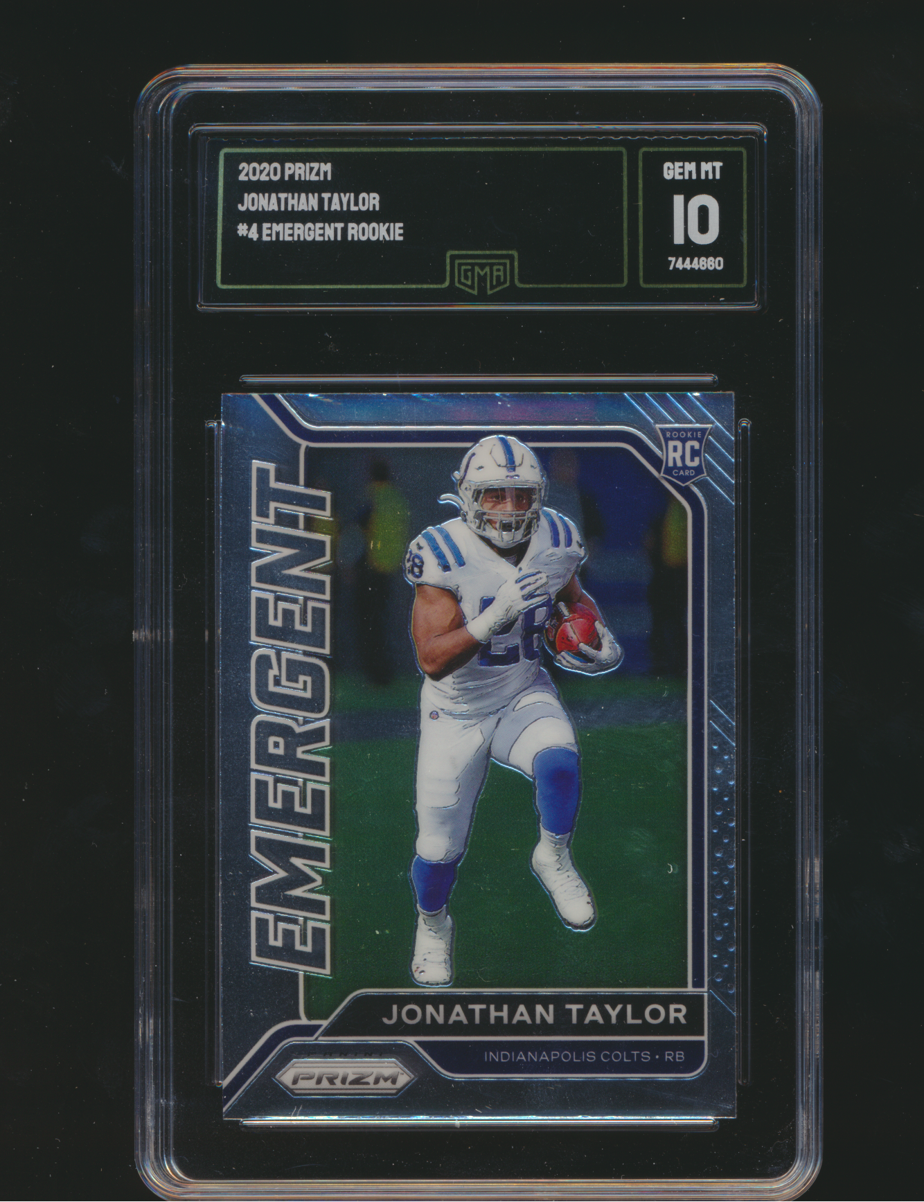 2020 Prizm Emergent Jonathan Taylor RC Gem Mint 10