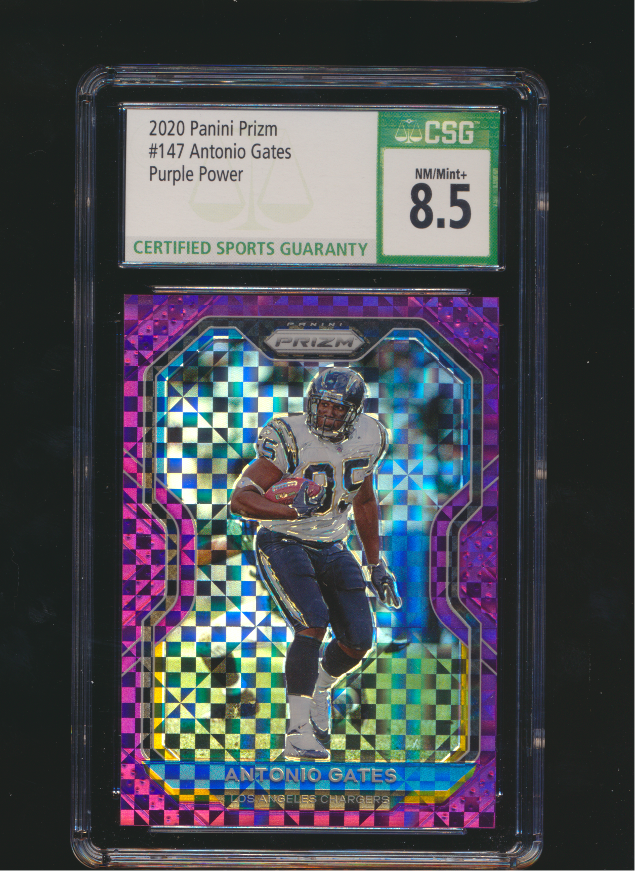 2020 Prizm Antonio Gates Purple Power /49 CSG 8.5