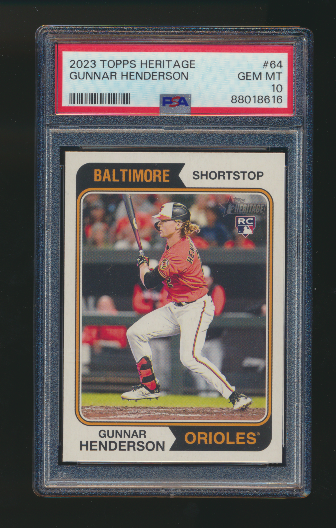 2023 Topps Heritage Gunnar Henderson RC PSA 10