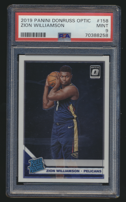 2019-20 Donruss Optic Zion Williamson PSA 9