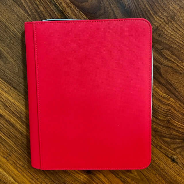 4-Pocket Red Toploader Binder for Trading CardsSecure and showcase your cards in style with our Red Toploader Binder. Features durable, water-resistant covers and fits 112 35pt toploaded cards.$24.99