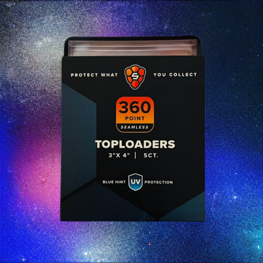 Premium Toploader 360PT - UV Blue Hint | 3"x4" Single FrameProtect your valuable memorabilia cards or folded booklet cards with our 360PT Premium Toploaders. Single rigid PVC frame blue hint window for UV protection.$5.99