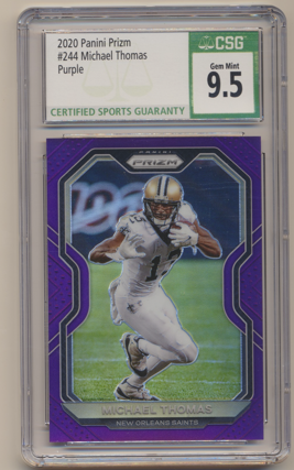 2020 Prizm Purple Prizm Michael Thomas /125 CSG 9.5