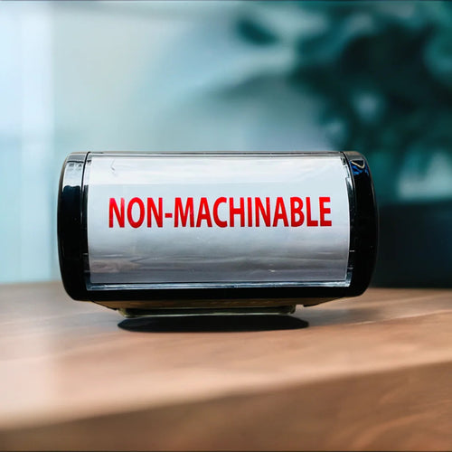 Grand tampon non usinable de 3 pouces à encre rouge