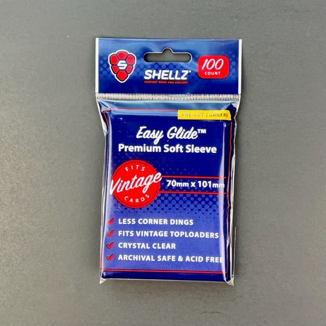 Easy Glide Soft Sleeves VintageProtect your valuable trading cards with our premium Easy Glide soft sleeves. No more corner dings with our pre-cut corners. A must-have for collectors!$2.49