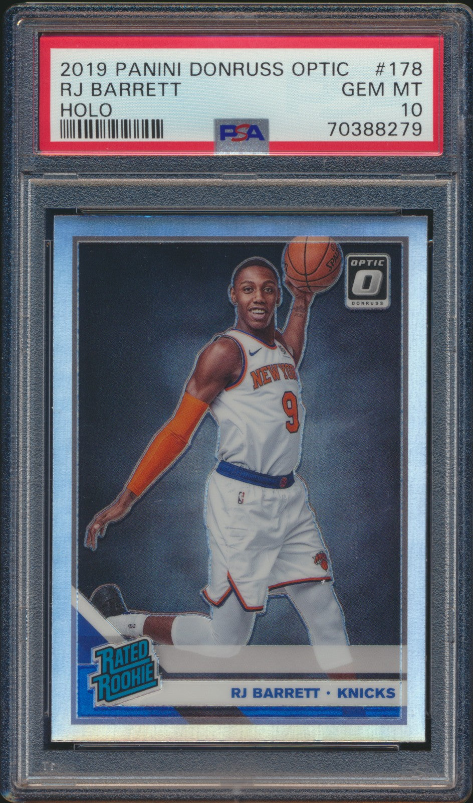 2019-20 Optic HOLO RJ Barrett RC PSA 10
