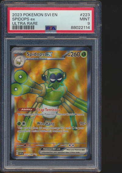 2023 Pokemon SVI EN Spidop Ex Ultra Rare 223/198 PSA 9