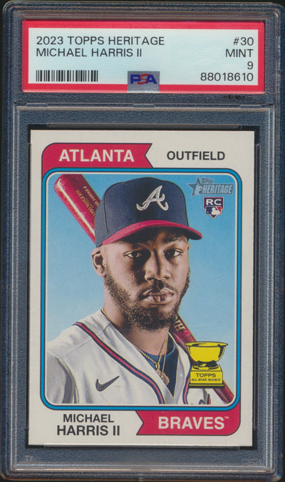 2023 Topps Heritage Michael Harris RC PSA 9
