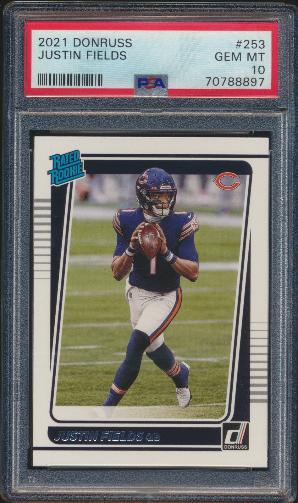 2021 Donruss Justin Fields RC PSA 10