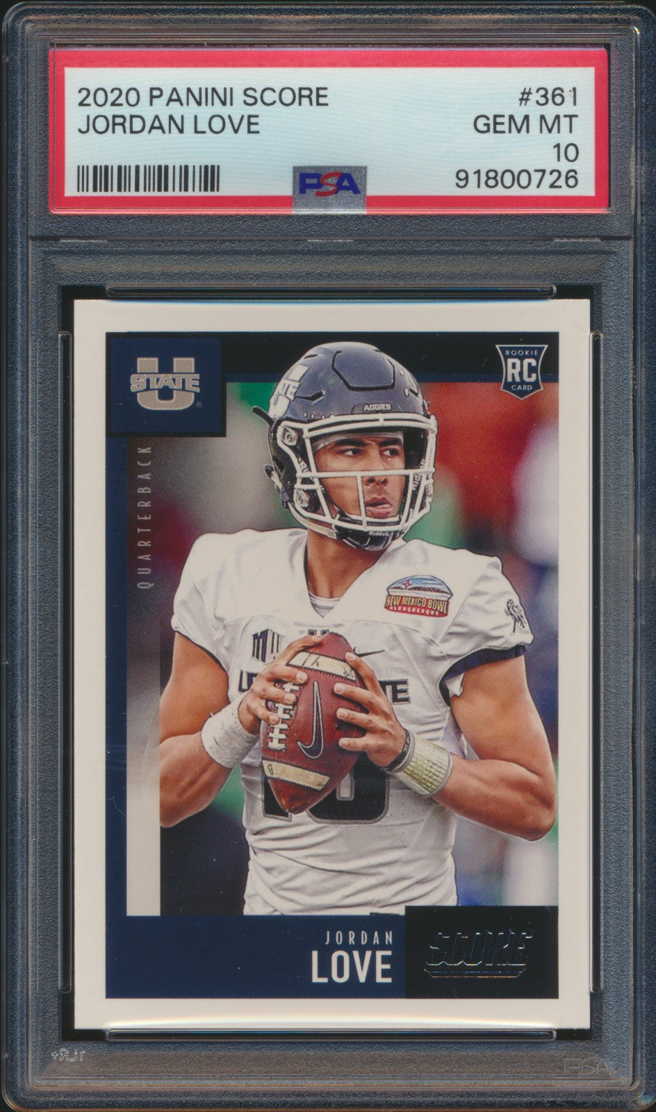 2020 Score Jordan Love RC PSA 10