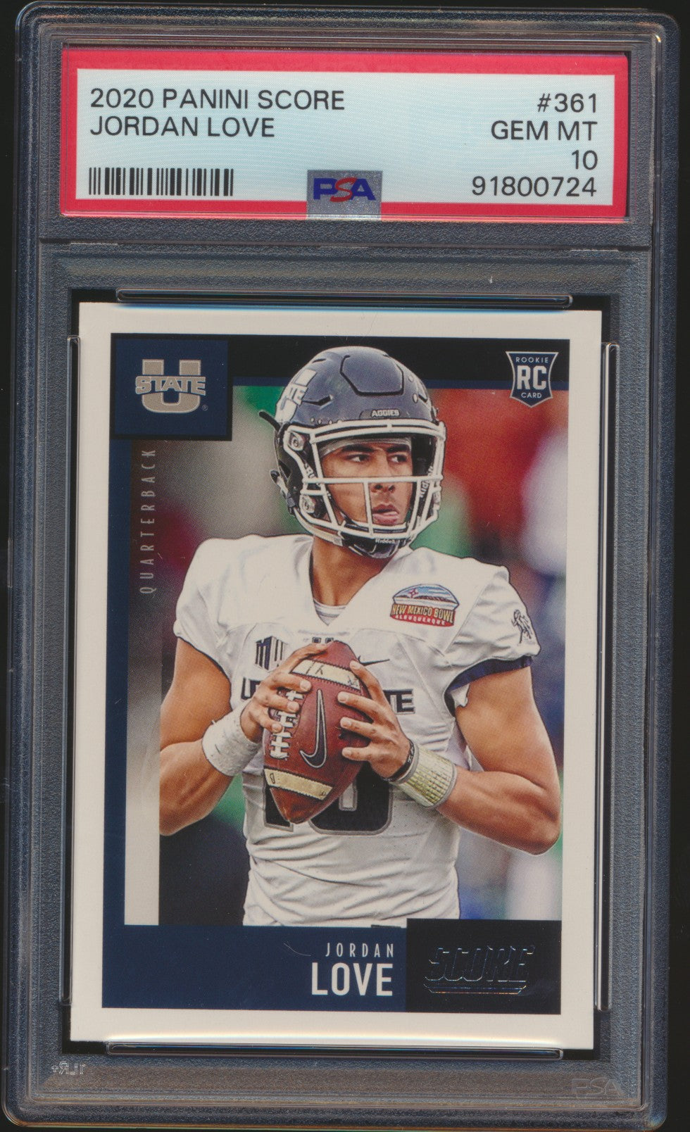2020 Score Jordan Love RC PSA 10