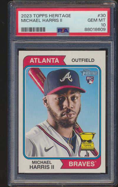 2023 Topps Heritage Michael Harris II RC PSA 10