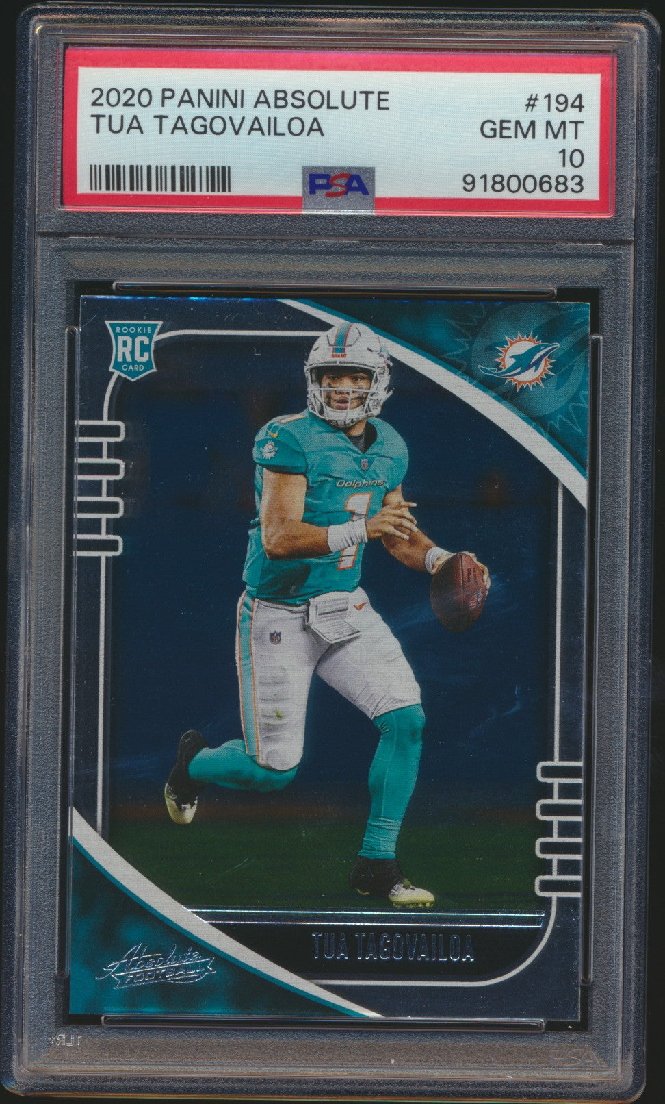 2020 Absolute Tua Tagovailoa RC PSA 10