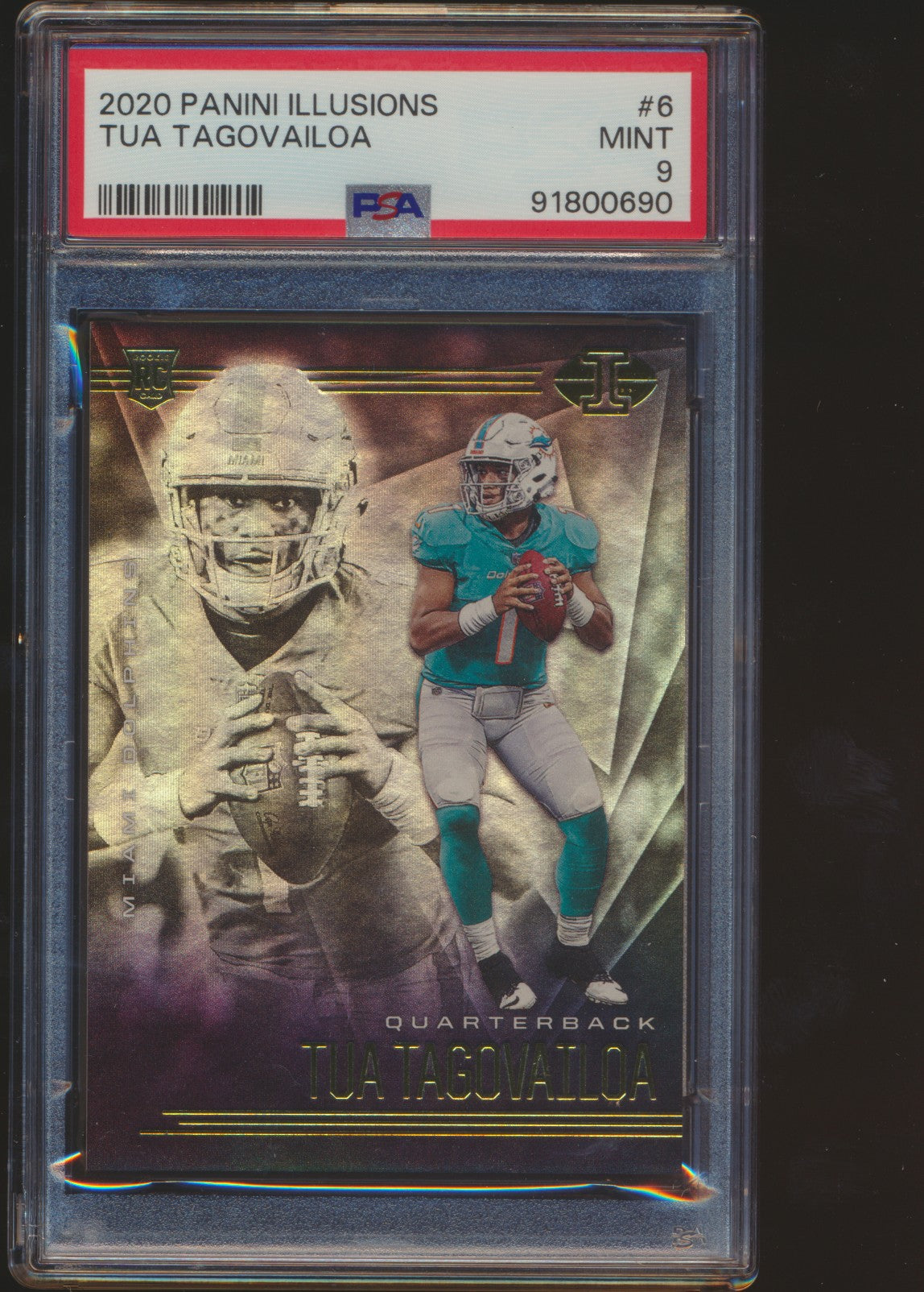 2020 Panini Illusions Tua Tagovailoa RC PSA 9
