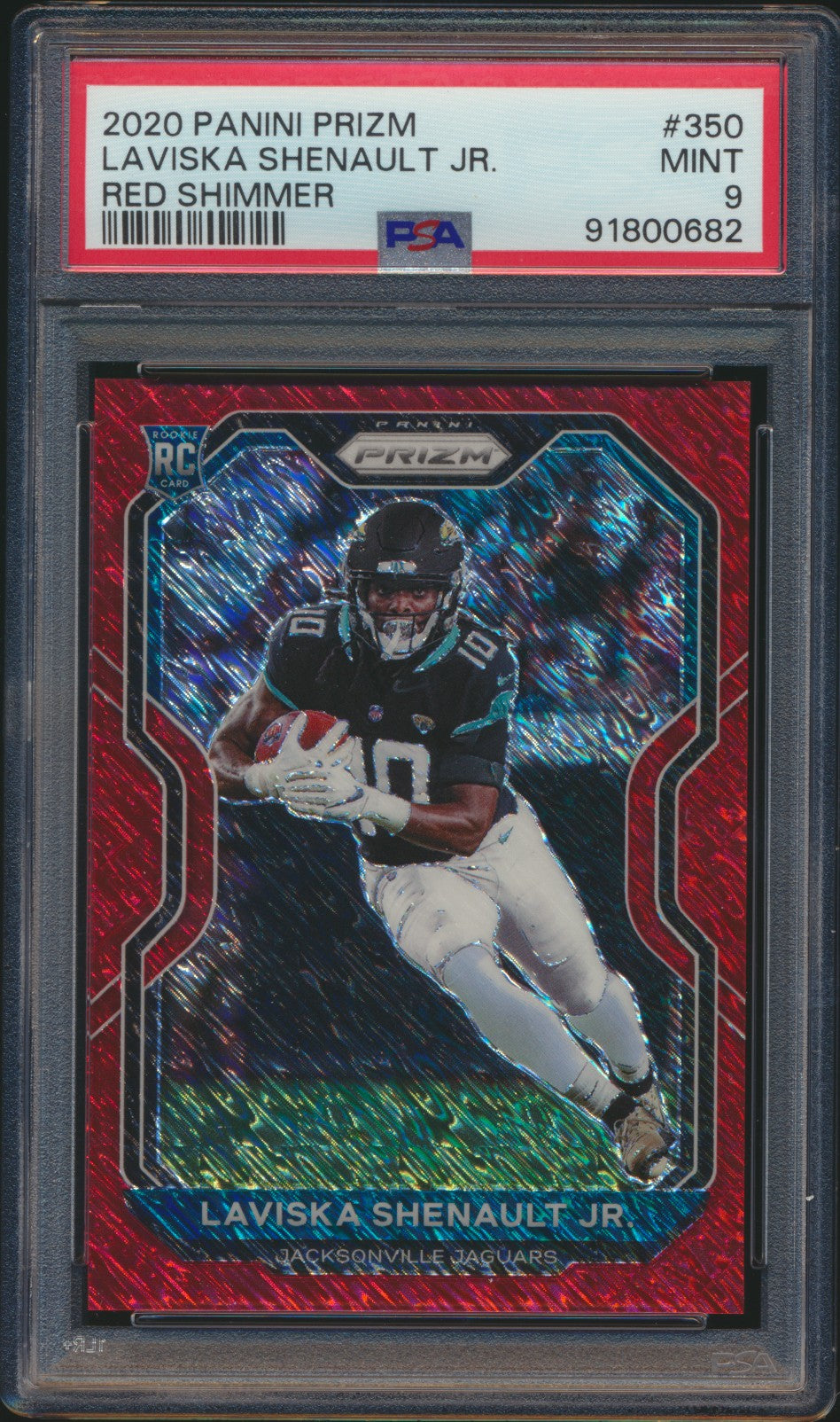 2020 Prizm Red Shimmer /35 Leviska Shenault Jr. RC PSA 9
