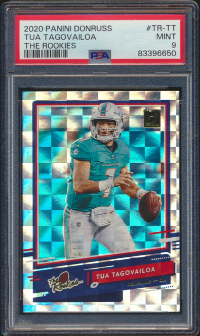 2020 Donruss The Rookies Tua Tagovailoa RC PSA 9