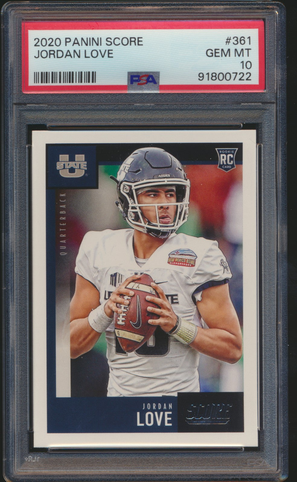 2020 Score Jordan Love RC PSA 10