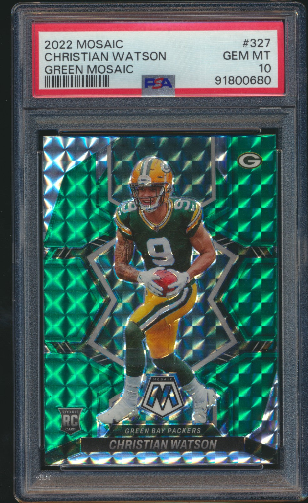 2022 Mosaic Green Mosaic Christian Watson PSA 10