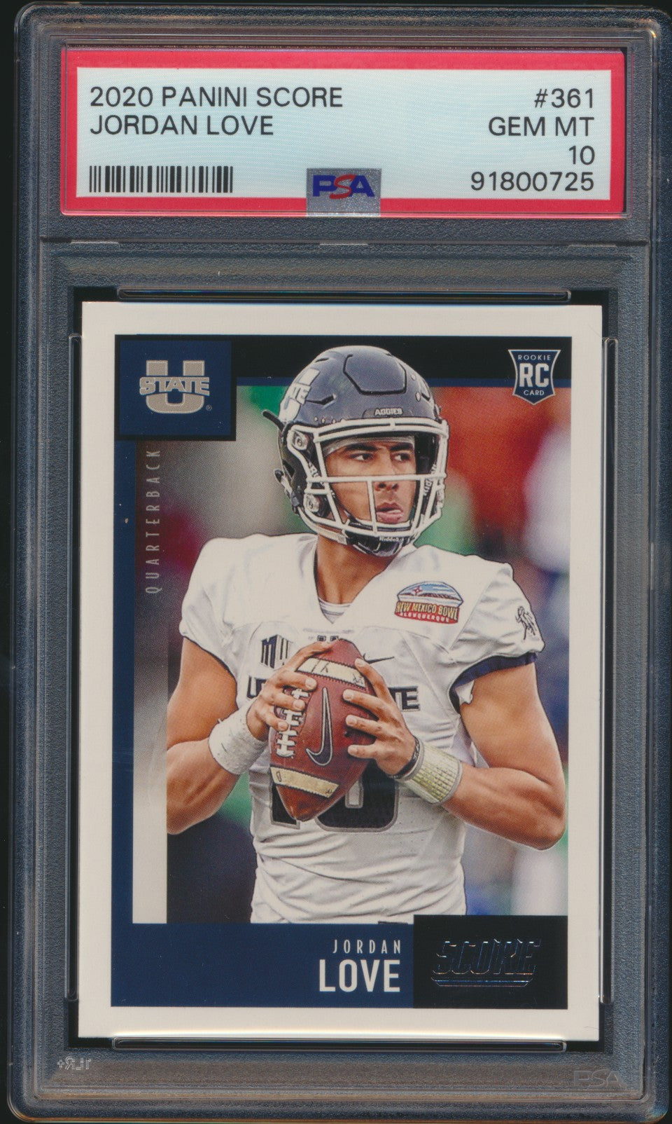 2020 Score Jordan Love RC PSA 10