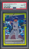 2020 Optic Lime Green Gavin Lux RC PSA 10