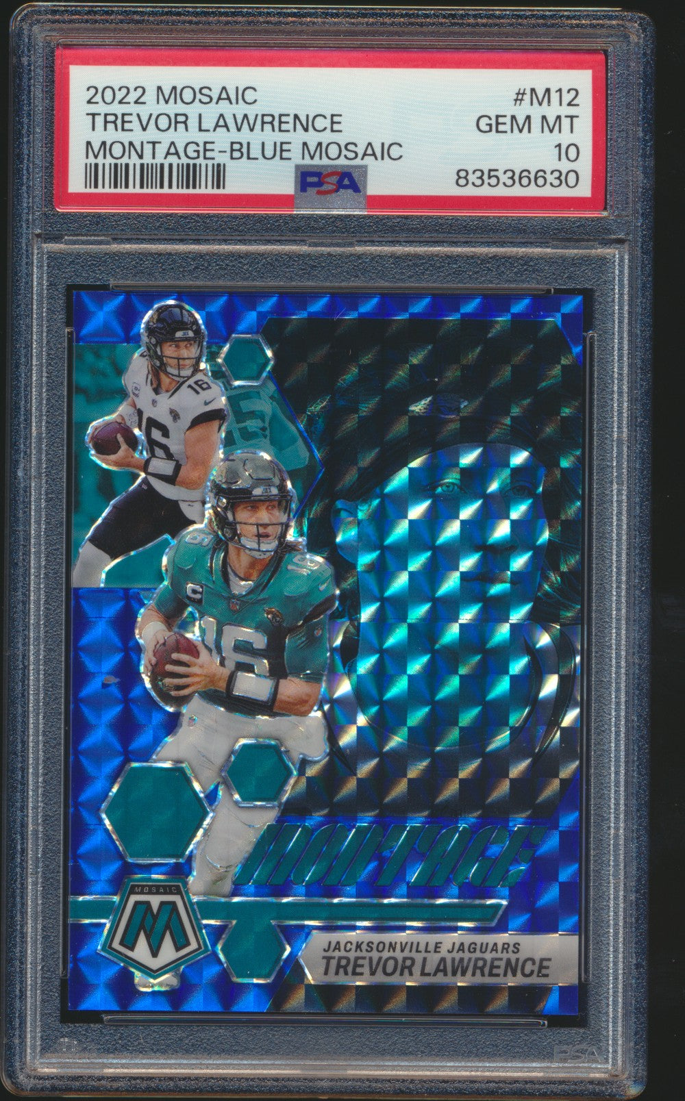2022 Mosaic Blue Mosaic Trevor Lawrence RC PSA 10