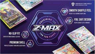 Z-MAX Precision Fit Sleeves for Pokmon & TCG | Card Shellz Cardshellz Z-MAX Precision Fit Sleeves for Pokmon & TCG | Card Shellz Cardshellz