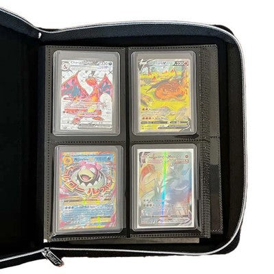 4-Pocket Black Toploader Binder for Trading Cards Cardshellz 4-Pocket Black Toploader Binder for Trading Cards Cardshellz
