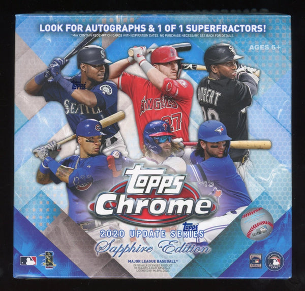 2020 Topps Chrome Update SAPPHIRE Edition Blue Box - 1 Rookie Auto per box