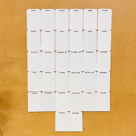 Trading Card Dividers 4.4"x3" - Football Cities