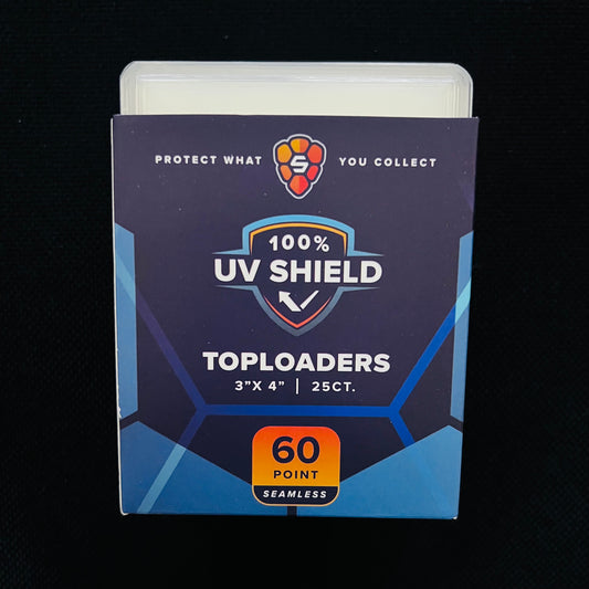 3"x4" Toploader 60PT - UV Shield Standard Clear Seamless Frame