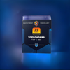35PT 3x4 Premium Toploader - UV Shield - Blue Hint