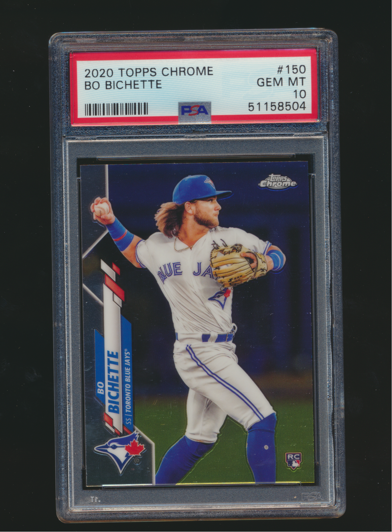 2020 Topps Chrome Bo Bichette RC PSA 10