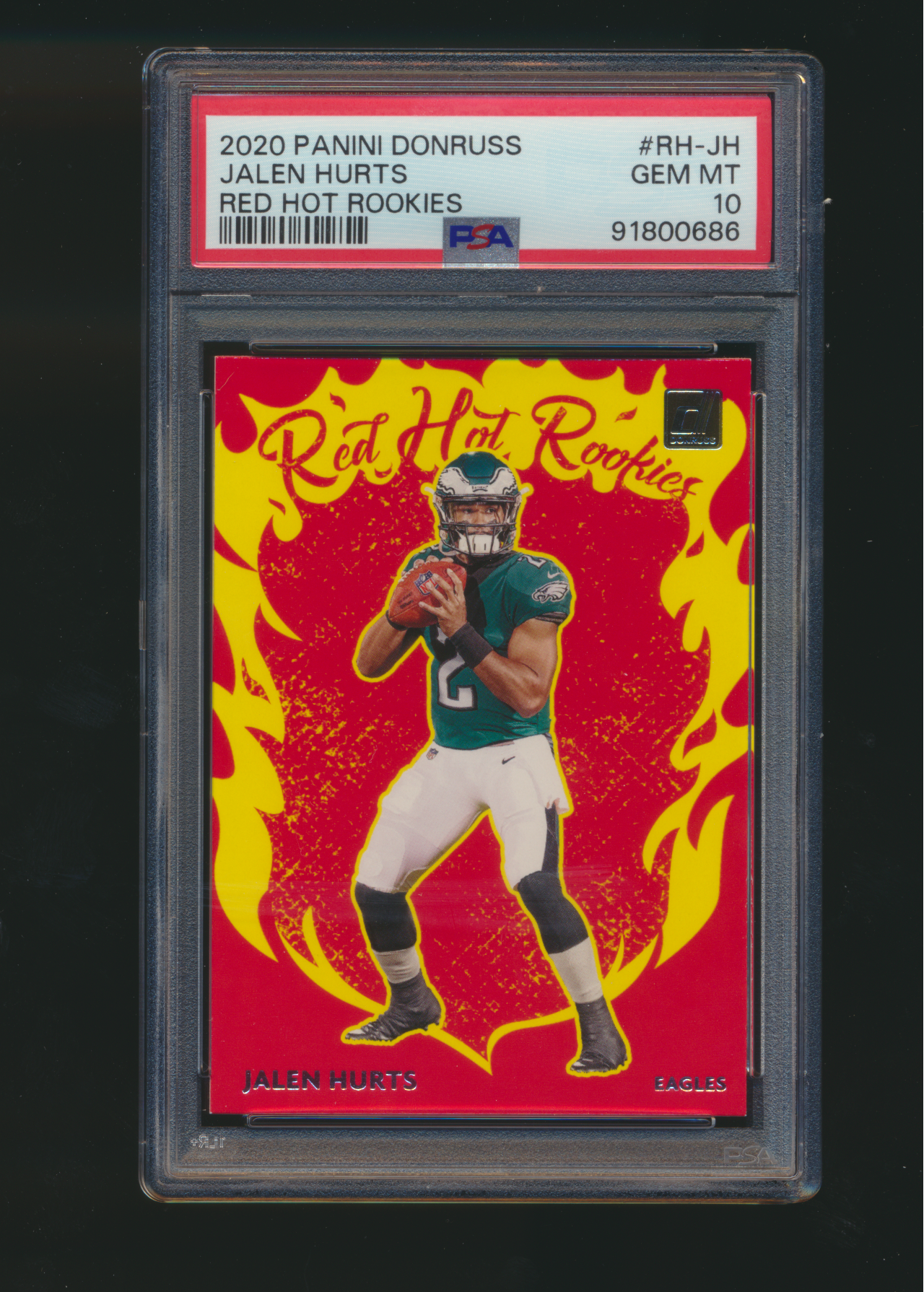 2020 Donruss Red Hot Rookies Jalen Hurts PSA 10
