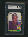 1987 Donruss Barry Bonds RC SGC 8.5