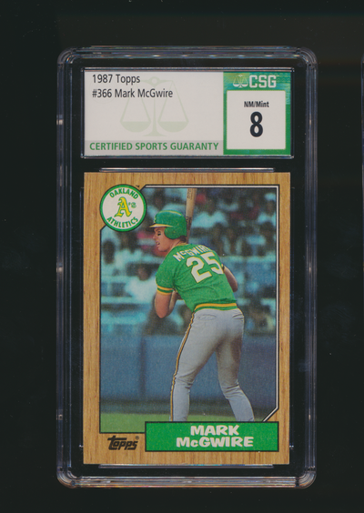 1987 Topps Mark McGwire RC NM 8