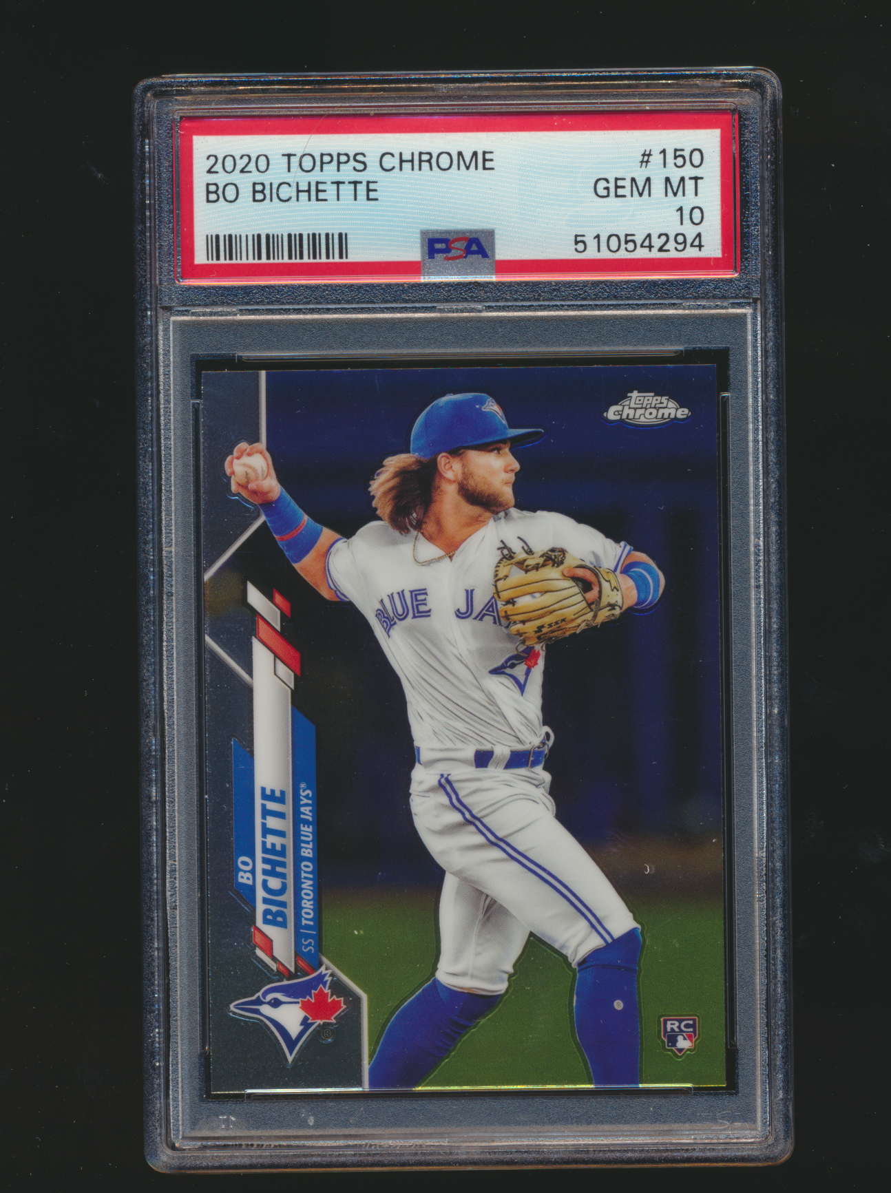 2020 Topps Chrome Bo Bichette RC PSA 10