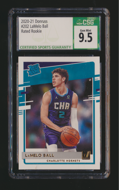 2020-21 Donruss LaMelo Ball Rated Rookie CSG 9.5 Gem Mint