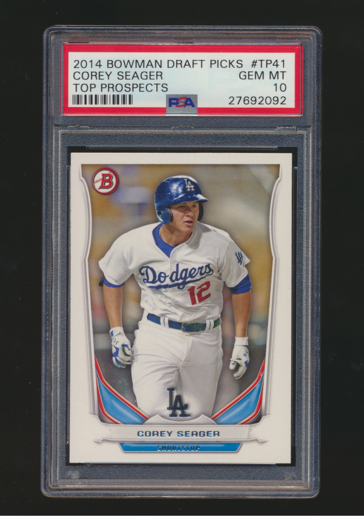 2014 Bowman Draft Picks Corey Seager Top Prospects RC PSA 10