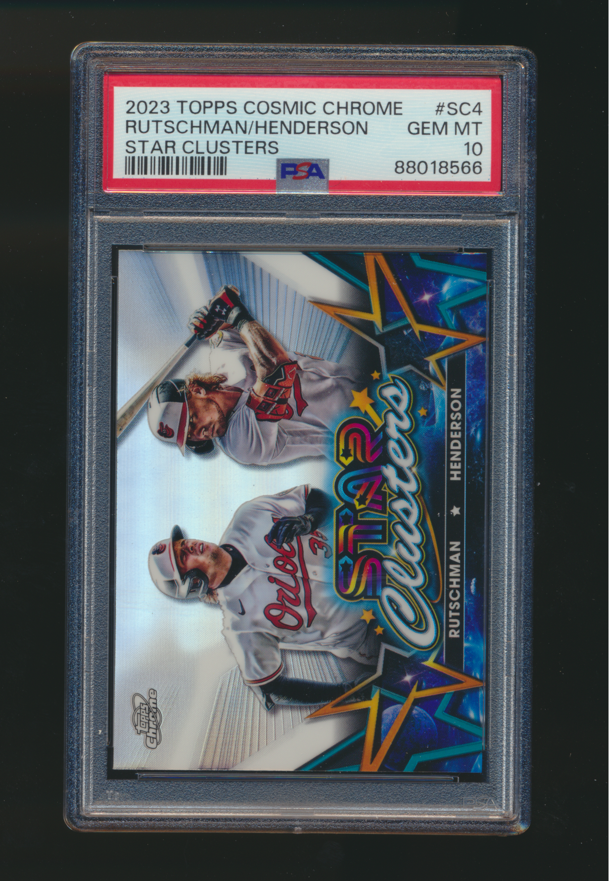 2023 Topps Cosmic Chrome Star Clusters Rutschman/Henderson RC PSA 10